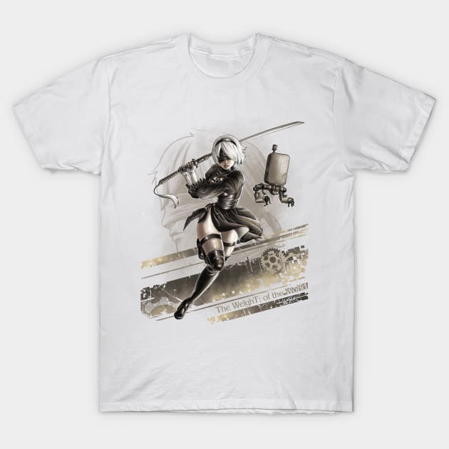 The Weight Of The World T-Shirt by saqman